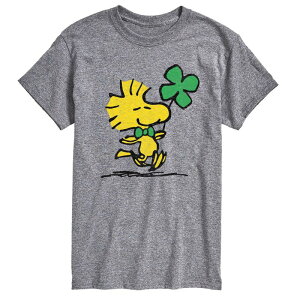 �A�j���L�����N�^�[ �����Y �g�b�v�X T�V���c �O���t�B�b�N Licensed Character Men's Peanuts Woodstock & Clover Graphic Tee Heather Gray �O���[