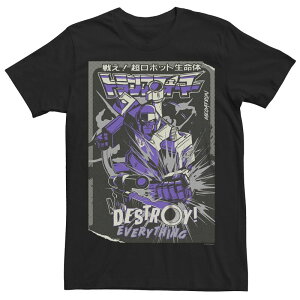 �A�j���L�����N�^�[ �����Y �g�b�v�X T�V���c �O���t�B�b�N Licensed Character Men's Transformers Megatron Graphic Tee Black �u���b�N