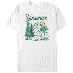 �A���u�����f�b�h �����Y �g�b�v�X T�V���c �g�[�� �O���t�B�b�N Unbranded Big & Tall Yosemite Mountain View Graphic Tee White �z���C�g