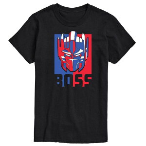 �A�j���L�����N�^�[ �����Y �g�b�v�X T�V���c �O���t�B�b�N Licensed Character Men's Transformers OP Boss Graphic Tee Black �u���b�N