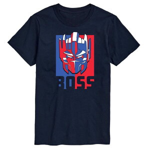 �A�j���L�����N�^�[ �����Y �g�b�v�X T�V���c �O���t�B�b�N Licensed Character Men's Transformers OP Boss Graphic Tee Navy �l�C�r�[