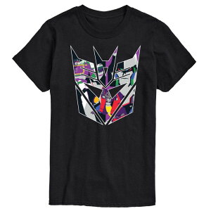 �A�j���L�����N�^�[ �����Y �g�b�v�X T�V���c ���S �O���t�B�b�N Licensed Character Men's Transformers Decepticon Logo Graphic Tee Black �u���b�N