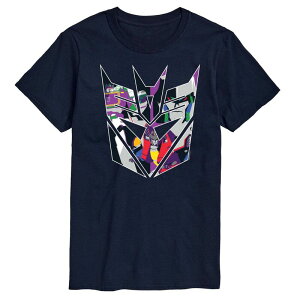 �A�j���L�����N�^�[ �����Y �g�b�v�X T�V���c ���S �O���t�B�b�N Licensed Character Men's Transformers Decepticon Logo Graphic Tee Navy �l�C�r�[