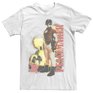 yz CZX LN^[ Y TVc gbvX Men's The Suicide Squad Peacemaker Explosion Logo Tee White