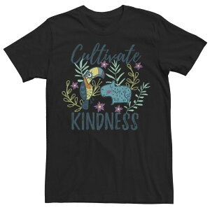 【送料無料】 ライセンス キャラクター メンズ Tシャツ トップス Disney's Encanto Men's Cultivate Kindness Distressed Animal Sketch Tee Black