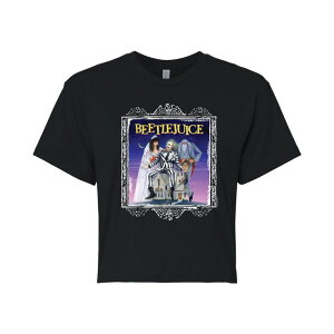 yz CZX LN^[ fB[X TVc gbvX Juniors' Beetlejuice Frame Cropped Tee Black