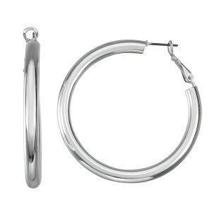 �i�C���E�F�X�g ���f�B�[�X �A�N�Z�T���[ �s�A�X�E�C�������O Nine Westube Hoop Earringsilver Tone �V���o�[