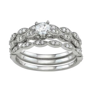 ���F���E�H�� ���f�B�[�X �A�N�Z�T���[ �����O Simply Vera Wang 14k White Gold 1/2 Carat.W. Diamond Engagement Ring Set 14k White Gold �z���C�g