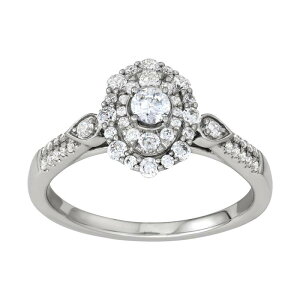 ���F���E�H�� ���f�B�[�X �A�N�Z�T���[ �����O Simply Vera Wang 14k White Gold 1/2 Carat.W. Diamondouble Halo Engagement Ring 14k Whgold �z���C�g