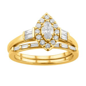 ���F���E�H�� ���f�B�[�X �A�N�Z�T���[ �����O Simply Vera Wang 14k Gold 1/2 Carat.W. Diamond Marquisengagement Ring Set 14k Gold �S�[���h