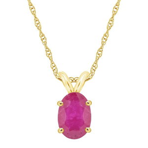yz Celebration Gems fB[X lbNXE`[J[Ey_ggbv ANZT[ Celebration Gems 14k Gold Oval Ruby Pendant Necklace 14k Gold