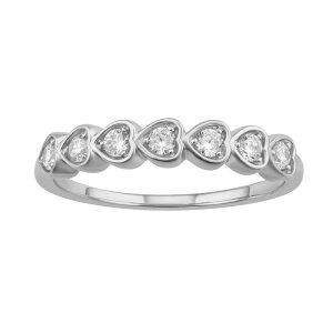 ���F���E�H�� ���f�B�[�X �A�N�Z�T���[ �����O Simply Vera Wang 14k White Gold 1/4 Carat.W. Diamond Heart Ring 14k White Gold �z���C�g