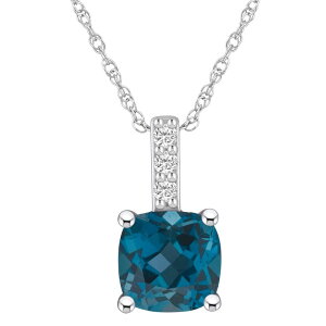 yz Alyson Layne fB[X lbNXE`[J[Ey_ggbv ANZT[ Alyson Layne 14k White Gold Cushion London Blue Topaz & Diamond Accent Pendant Necklace 14k White Gold