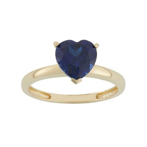 Designs by Gioelli ���f�B�[�X �A�N�Z�T���[ �����O Designs by Gioelli Lab-Created Sapphire 10k Gold Heart Ring Blue �u���[