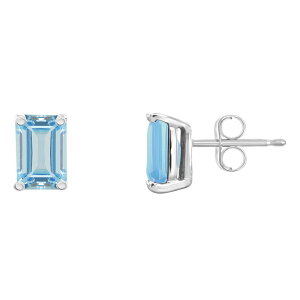 Celebration Gems fB[X ANZT[ sAXECO Celebration Gems 14k Gold Emerald Cut Aquamarine Stud Earrings 14k Whgold Gh