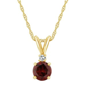 yz Celebration Gems fB[X lbNXE`[J[Ey_ggbv ANZT[ Celebration Gems 14k Gold Garnet & Diamond Accent Pendant Necklace 14k Gold