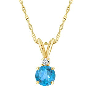 yz Celebration Gems fB[X lbNXE`[J[Ey_ggbv ANZT[ Celebration Gems 14k Gold Swiss Blue Topaz & Diamond Accent Pendant Necklace 14k Gold