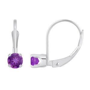 yz Celebration Gems fB[X sAXECO ANZT[ Celebration Gems 14k White Gold Gemstone Drop Earrings Amethyst