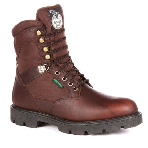 �W���[�W�A�u�[�c �����Y �V���[�Y �u�[�c�E���C���u�[�c Georgia Boots Homeland Men's 8-in. Waterproof Insulated Work Boots Brown �u���E��