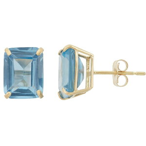 Designs by Gioelli ���f�B�[�X �A�N�Z�T���[ �s�A�X�E�C�������O Designs by Gioelli 10k Gold Lab-Created Aquamarinemerald Cut Solitaire Stud Earrings 10k Goold �G�������h