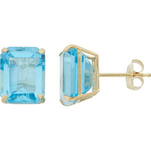 Designs by Gioelli ���f�B�[�X �A�N�Z�T���[ �s�A�X�E�C�������O Designs by Gioelli 10k Gold Swiss Blue Topaz Emerald Cut Solitaire Stud Earrings 10k Goold �u���[
