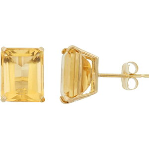 Designs by Gioelli ���f�B�[�X �A�N�Z�T���[ �s�A�X�E�C�������O Designs by Gioelli 10k Gold Citrinemerald Cut Solitaire Stud Earrings 10k Goold �G�������h