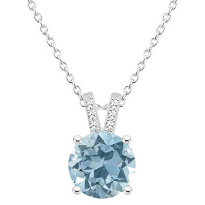 yz Alyson Layne fB[X lbNXE`[J[Ey_ggbv ANZT[ Alyson Layne Sterling Silver 8 mm Round Gemstone & Diamond Accent Pendant Necklace Skybltopaz