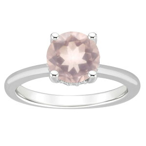Alyson Layne ���f�B�[�X �A�N�Z�T���[ �����O Alyson Layne Sterling Silver 8 mm Round Gemstone & Diamond Accent Ring Rose Quartz �V���o�[