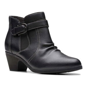 N[NX fB[X V[Y u[cECu[c AN U[ q[ ClarksR Emily2 Opal Women's Heeled Leather Ankle Boots Black ubN