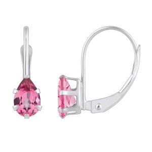 yz Celebration Gems fB[X sAXECO ANZT[ Celebration Gems 10k Gold Pear Shape Pink Topaz Leverback Earrings 10k White Gold