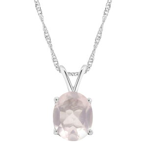 yz Alyson Layne fB[X lbNXE`[J[Ey_ggbv ANZT[ Alyson Layne Sterling Silver Gemstone Oval Pendant Necklace Rose Quartz