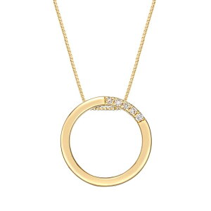 yz Gemminded fB[X lbNXE`[J[Ey_ggbv ANZT[ Gemminded Sterling Silver Diamond Accent Circle Pendant Necklace Gold Tone