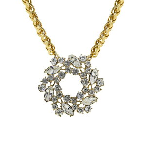 yz 1928 fB[X lbNXE`[J[Ey_ggbv ANZT[ 1928 Gold Tone Simulated Crystal Brooch Pendant Necklace Yellow