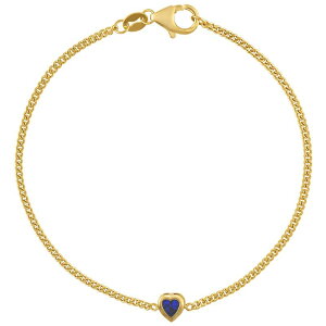 Designs by Gioelli fB[X ANZT[ uXbgEoOEANbg Designs by Gioelli 14k Gold Over Sterling Silver Gemstone Curb Chain Bracelet Cr Sapphire Tt@CA