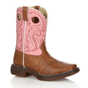 �h�D�����S ���f�B�[�X �V���[�Y �u�[�c�E���C���u�[�c Lil Durango Girls' 8-in. Saddle Western Boots Pink �s���N