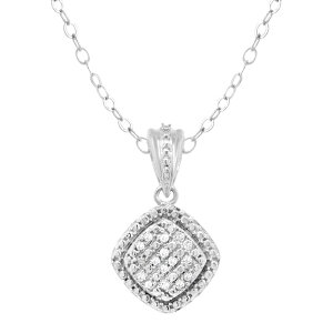 yz Celebration Gems fB[X lbNXE`[J[Ey_ggbv ANZT[ Celebration Gems Sterling Silver 1/10 Carat T.W. Diamond Pendant Necklace Sterling Silver