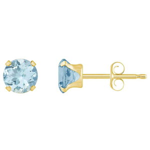 yz Celebration Gems fB[X sAXECO ANZT[ Celebration Gems 10k Gold Round Aquamarine Stud Earrings 10k Gold