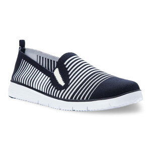 yz vybg fB[X T_ V[Y Propet TravelFit Women's Slip-On Shoes Navy White