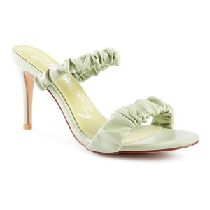 yz hO fB[X pvX V[Y London Rag Gathered Around Slip-On Women's Heeled Sandals Mint Green
