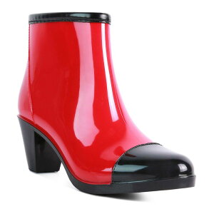 �����h�����O ���f�B�[�X �V���[�Y �u�[�c�E���C���u�[�c �q�[�� London Rag Mizzle Smart Women's Block Heeled Rainboots Red ���b�h