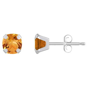 yz Celebration Gems fB[X sAXECO ANZT[ Celebration Gems 10k Gold Cushion Citrine Stud Earrings White