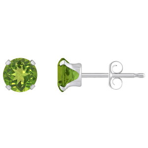 yz Celebration Gems fB[X sAXECO ANZT[ Celebration Gems 10k Gold Round Peridot Stud Earrings 10k White Gold