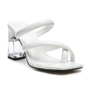 hO fB[X V[Y pvX T_ q[ London Rag Erised Clear Heel Women's Toe Ring Slide Sandals White zCg
