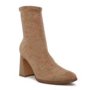 �����h�����O ���f�B�[�X �V���[�Y �u�[�c�E���C���u�[�c �q�[�� London Rag Candid Women's Flared Heel Boots Taupe �g�[�v
