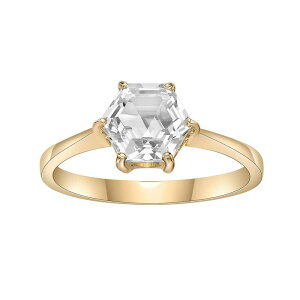 yz Gemminded fB[X O ANZT[ Gemminded 14k Gold Over Silver White Topaz Ring Gold Tone