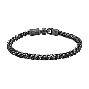 yz NX Y uXbgEoOEANbg ANZT[ LYNX Men's Antiqued Stainless Steel Foxtail Chain Bracelet Stainless