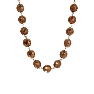 1928 fB[X ANZT[ lbNXE`[J[Ey_ggbv [X 1928 Faceted Glass Bead Necklace Bronze