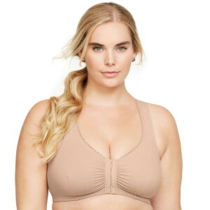�O���}���C�Y ���f�B�[�X �A���_�[�E�F�A �u���W���[ �v���X�T�C�Y �R�b�g�� Plusize Glamorise Full-Figure Complete Comfort Wire-free Cotton T-Back Bra 1908 Cafe