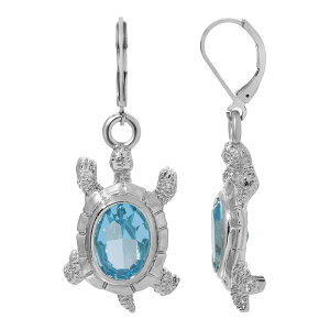 1928 fB[X ANZT[ sAXECO 1928 Crystal Turtle Drop Earrings Blue u[