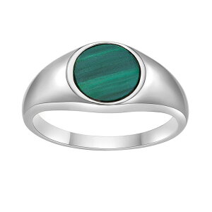Gemminded ���f�B�[�X �A�N�Z�T���[ �����O Gemminded Sterling Silver Malachite Signet Ring Sterling �V���o�[